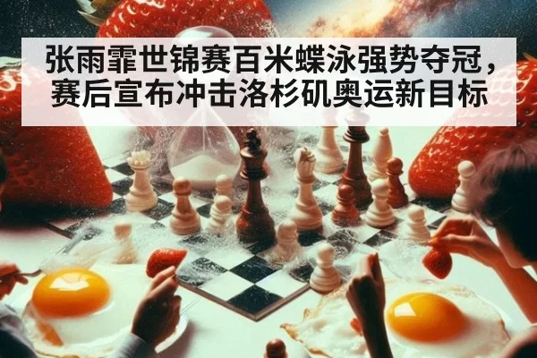 张雨霏世锦赛百米蝶泳强势夺冠,赛后宣布冲击洛杉矶奥运新目标